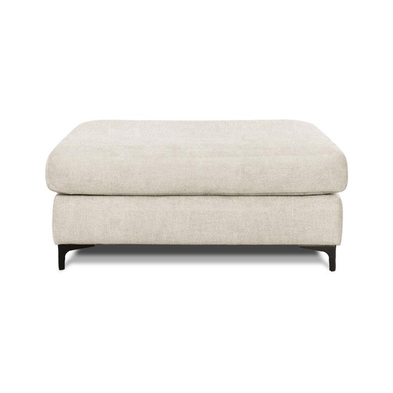 Pouf salon tissu beige