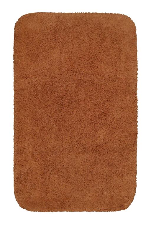 Tapis de bain doux terracotta coton 70x120