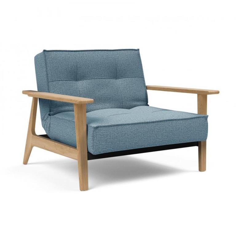 INNOVATION LIVING  Fauteuil design SPLITBACK FREJ Mixed Dance Light Blue convertible