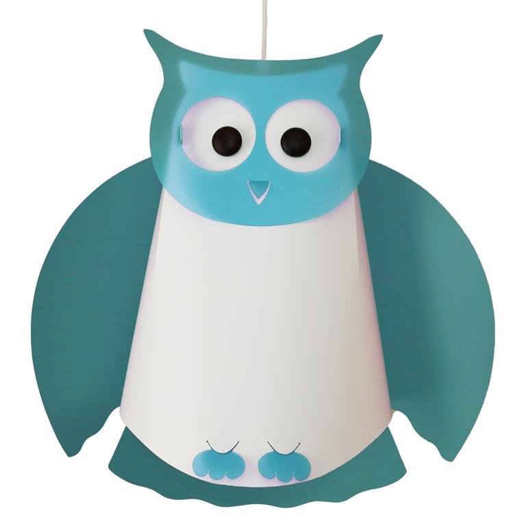 Suspension enfants Hibou Bleu 38cm
