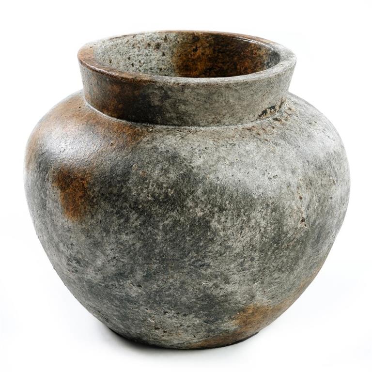 Vase en terre cuite antique gris h27