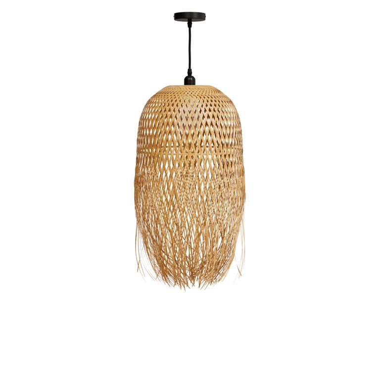Suspension en bambou naturel et métal D35 cm