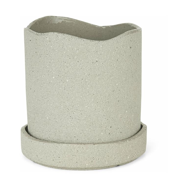 Cache-pot en grès beige 13 cm Uneru - Ferm Living