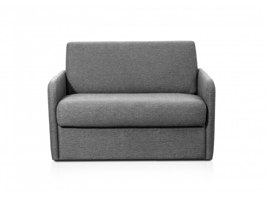 Fauteuil Convertible Express en tissu matelas 100x190 cm - Gris foncé