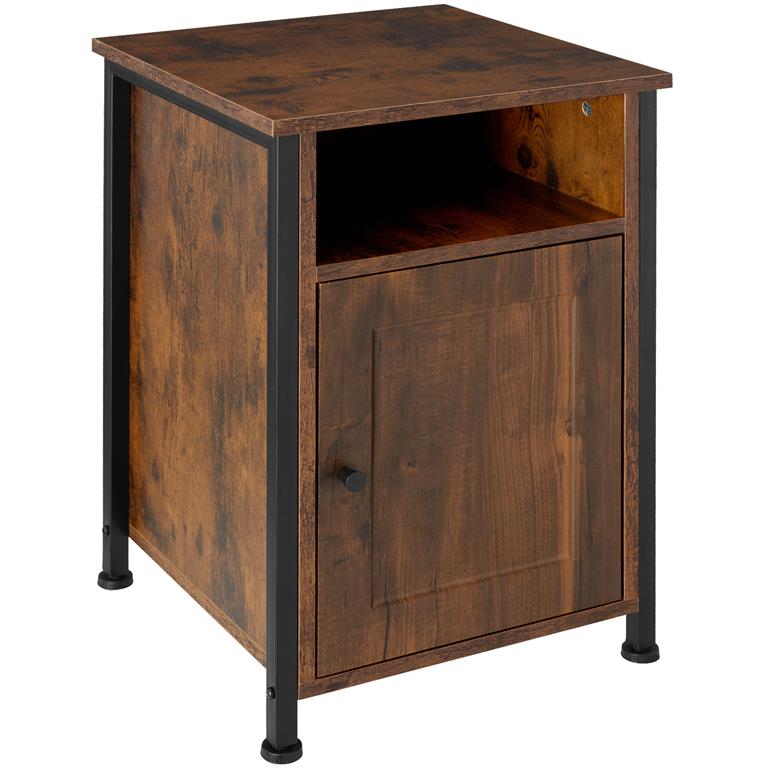 Table de chevet Style industriel 40 x 42 x 605 cm Bois foncé