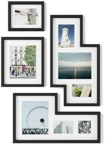 4 cadres photo en bois noir Mingle - Umbra