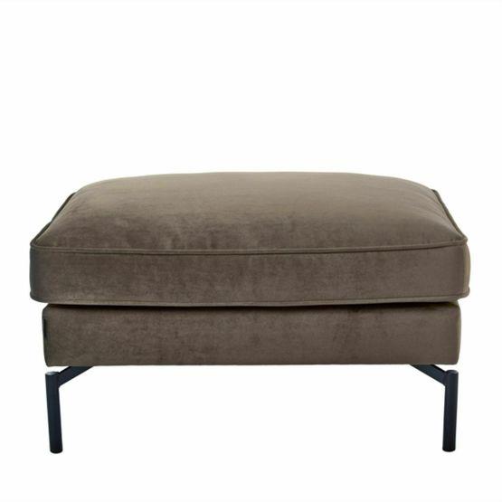 Pouf en velours marron PPno