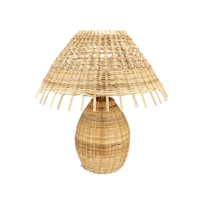 Lampe à poser en rotin h44cm