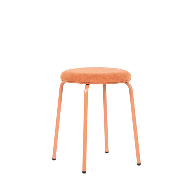 Tabouret design en Tissu - Terracotta
