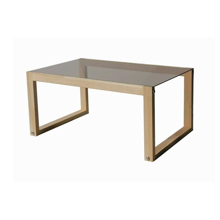 Table basse en bois beige 85x55  cm