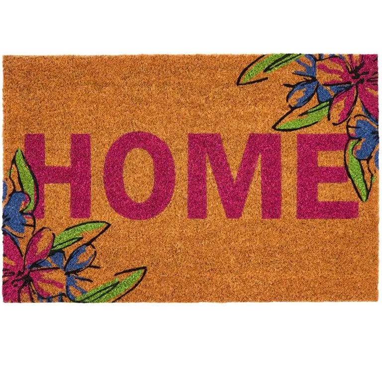 Paillasson coco fleurs home 60x40x1