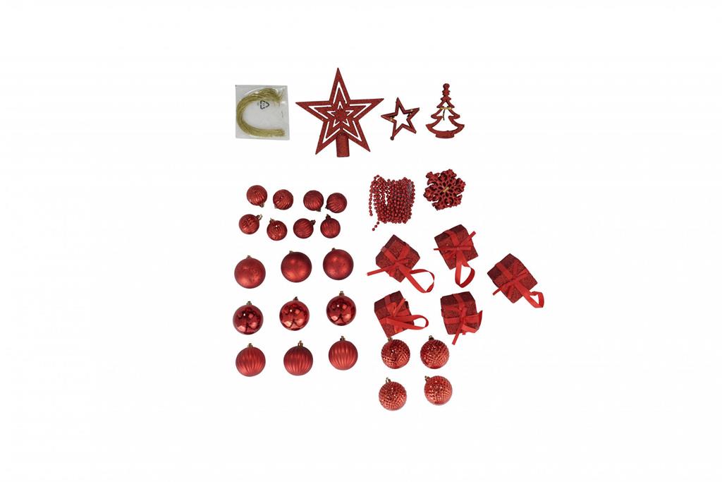 Décoration de Noël rouge 55x7 cm