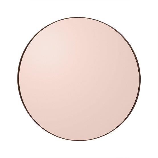 Miroir rond en verre rose 70 cm Circum - AYTM