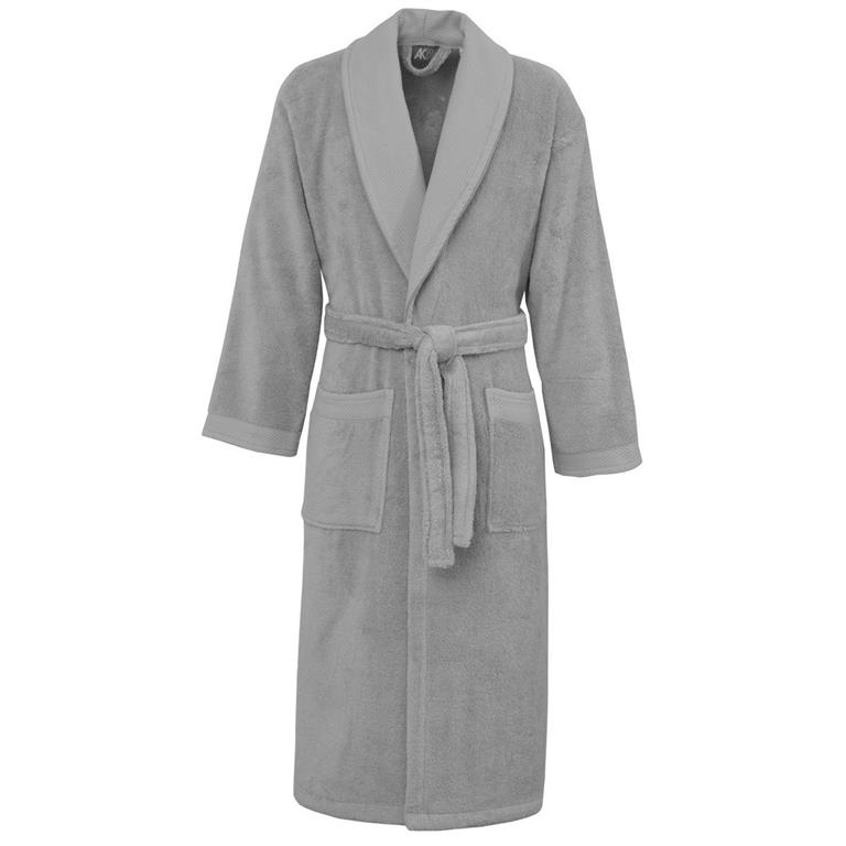 Peignoir de bain mixte col châle Gris Perle XXL