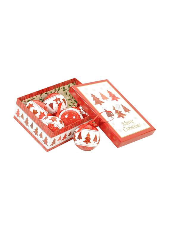 Décoration de Noël rouge 24x8 cm