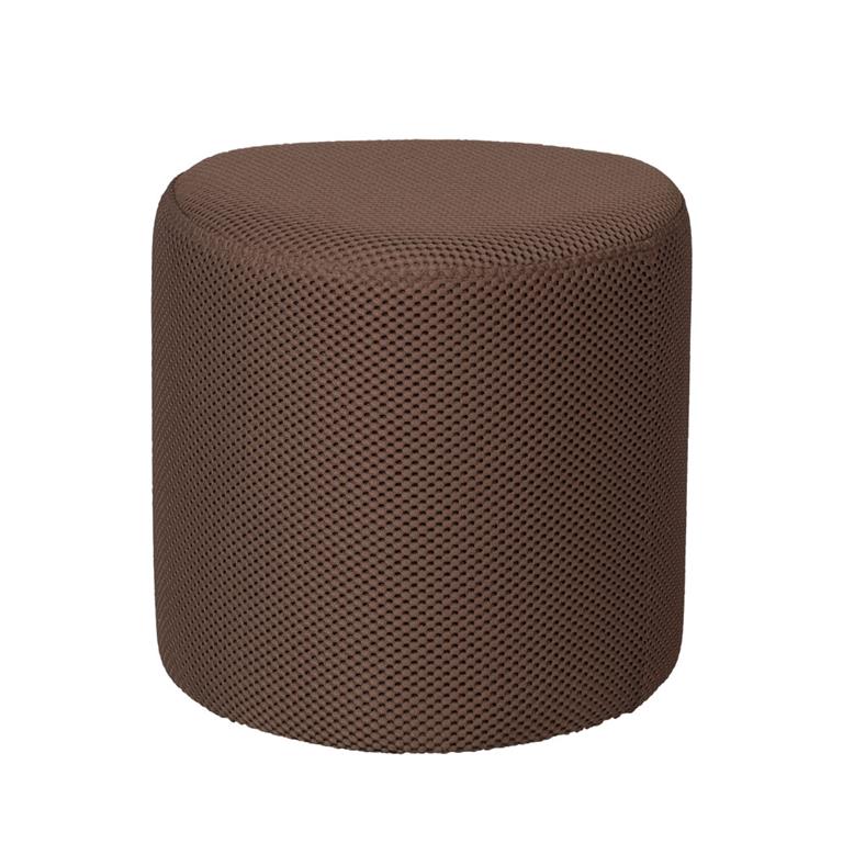 Pouf rond en tissu ø40cm - Marron