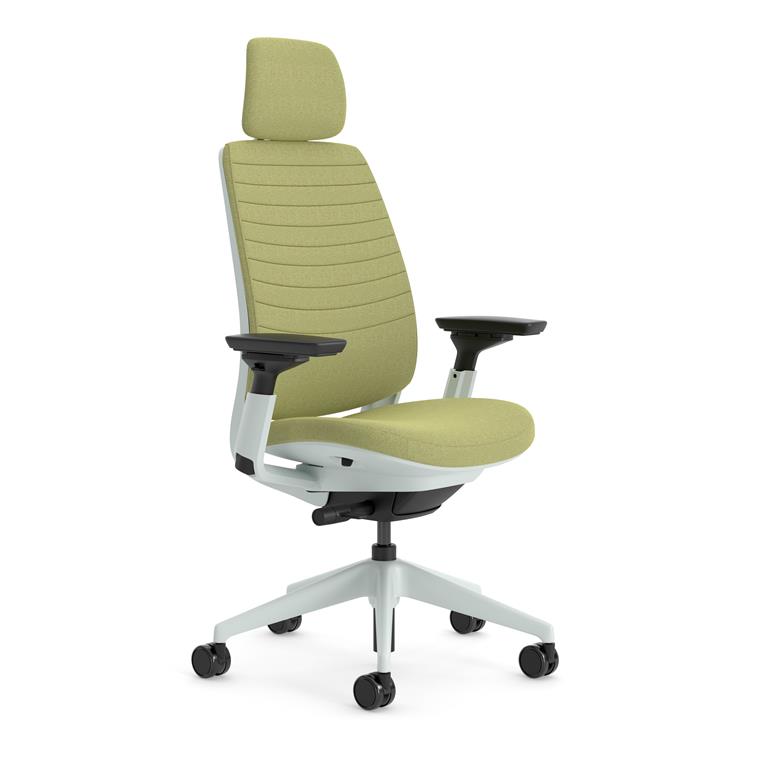 Chaise de bureau ergonomique en tissu vert 72 x 64 x 121