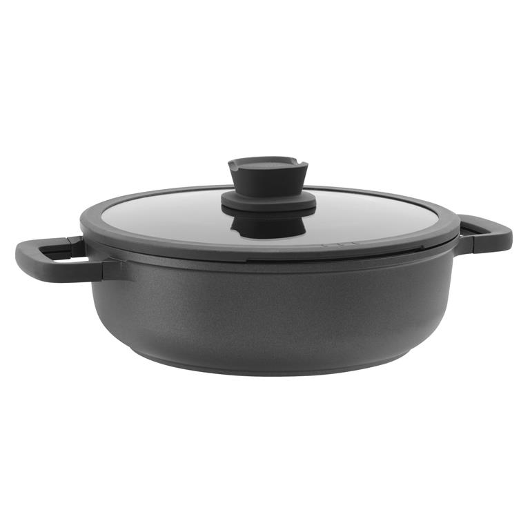 Sauteuse italienne antiadhérente avec couvercle Stone