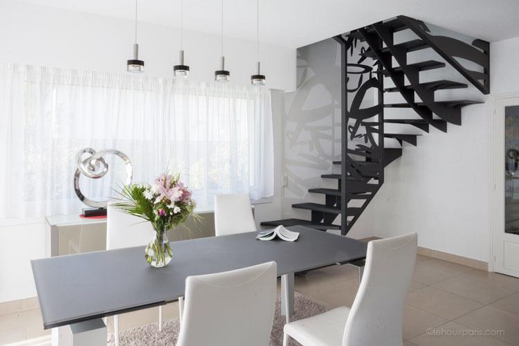 Escalier Contemporain intérieur Metal Paris