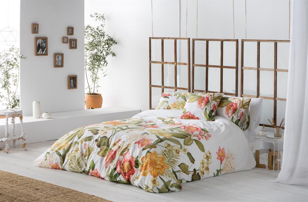 Housse de couette imprimé en percale Coton Multicolore 220x220 cm