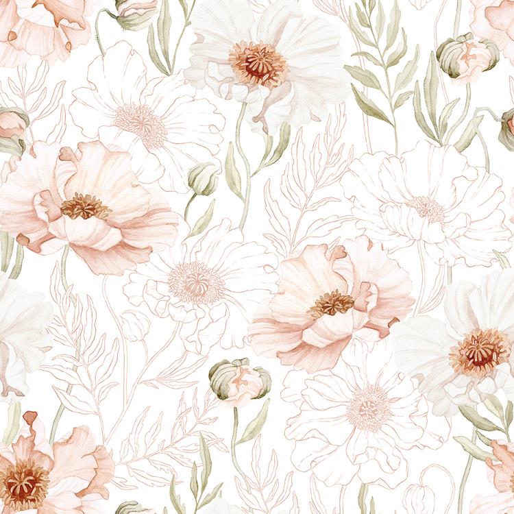 Papier peint Pink Poppies 