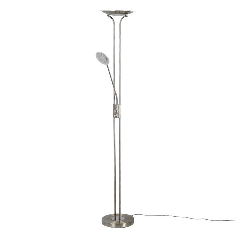 Lampadaire LED en Métal Gris