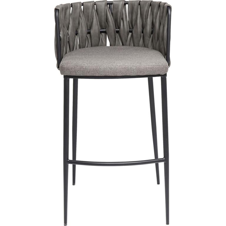 Tabouret de bar gris et acier