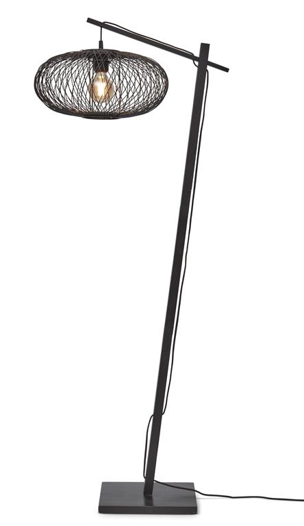 Lampadaire bambou noir Ø40cm
