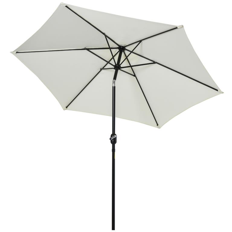 Parasol inclinable de jardin crème