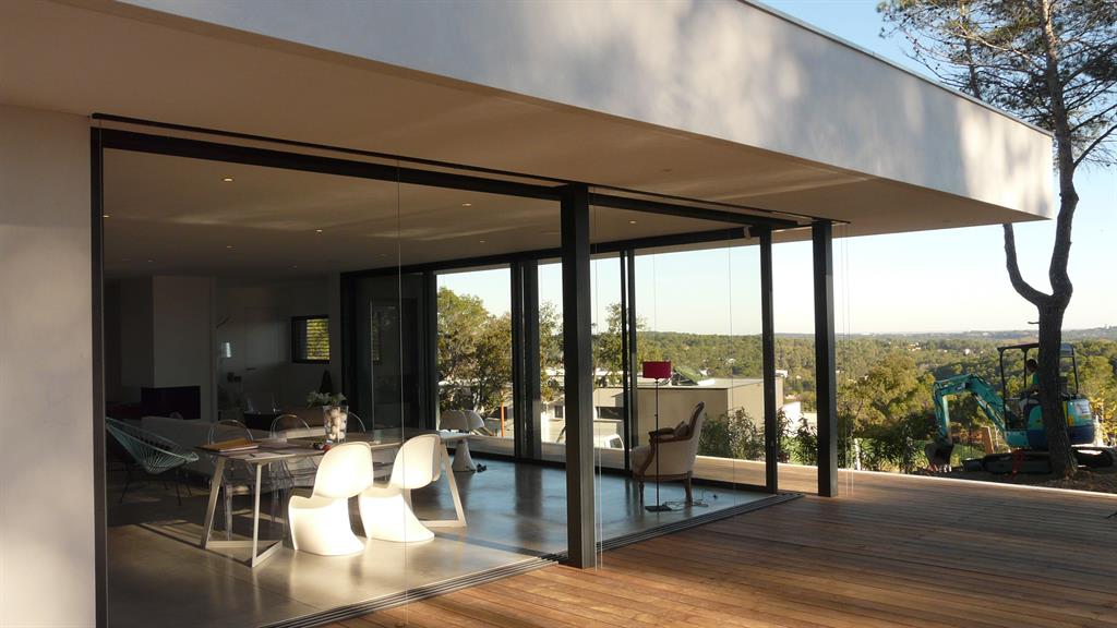 Ouverture de la pièce à vivre sur l'extérieur