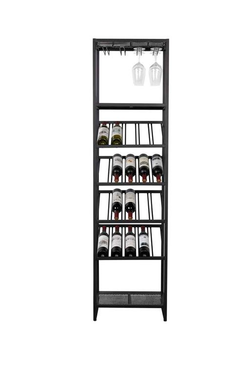 Rangement bar en métal noir H 180