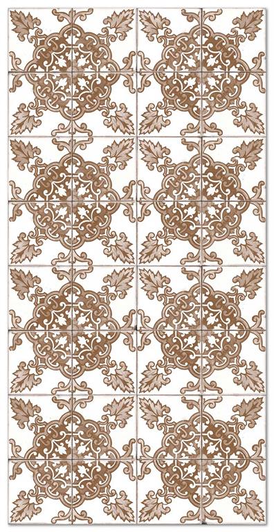 Tapis vinyle carreaux ciments cordoue brun 120x160cm