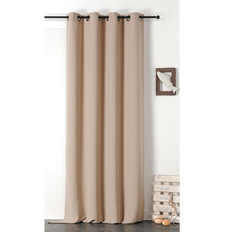 Rideau en 100% lin libeccio beige 135x255 cm