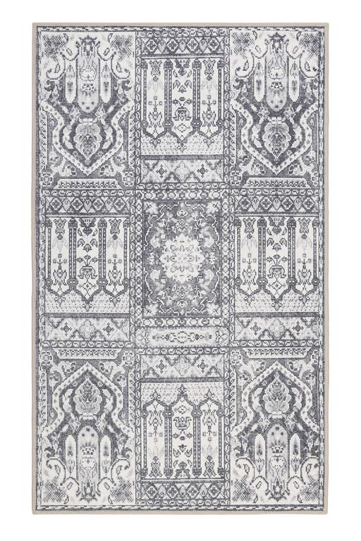 Tapis de bain style vintage tons de gris impression digitale 80x150