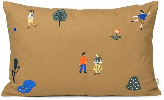 Coussin rectangulaire marron Park - Ferm Living