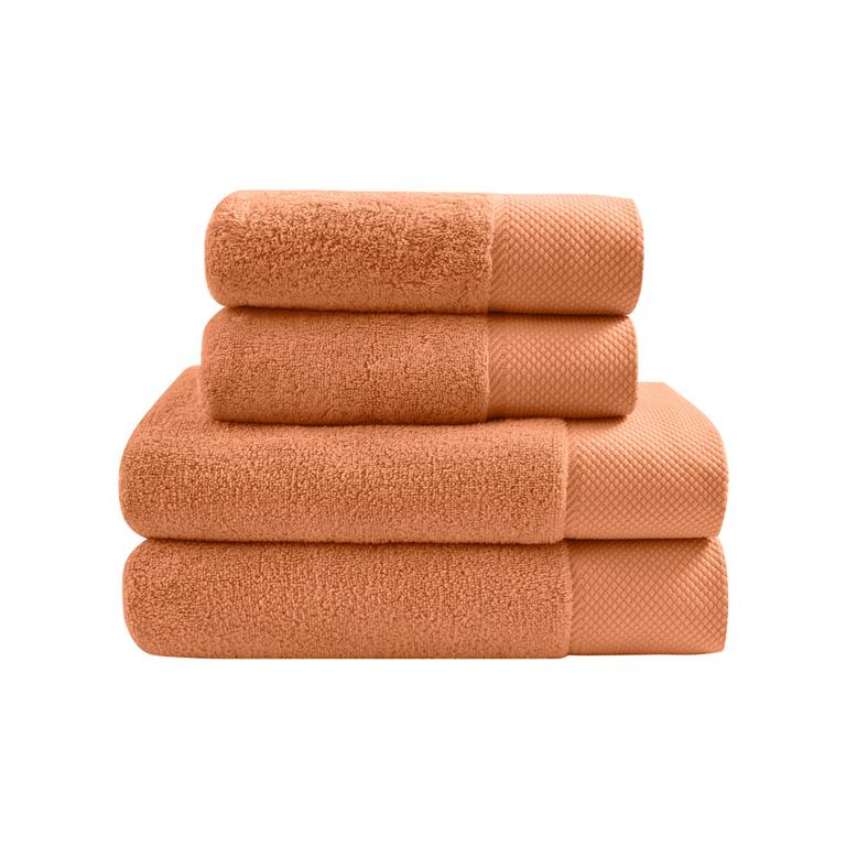 Ensemble de bain 4 pièces en coton peigné Zéro Twist Brique