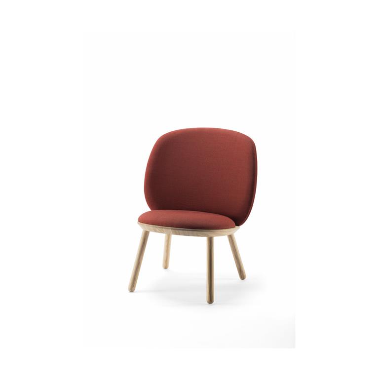 Fauteuil en tissu cognac Naïve - EMKO