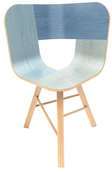 Chaise bleue Design Tria Wood - Colé Italian Design Label