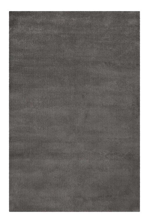 Tapis à poil court pure laine vierge gris foncé 200x300