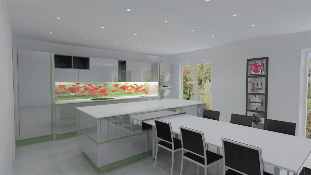 Projet 3D cuisine contemporaine