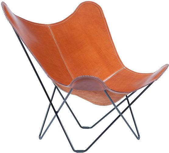 Fauteuil AA Butterfly Vintage Miel - Cuero