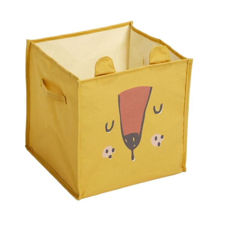 Caisse cube de rangement tissu lion  31x31 cm