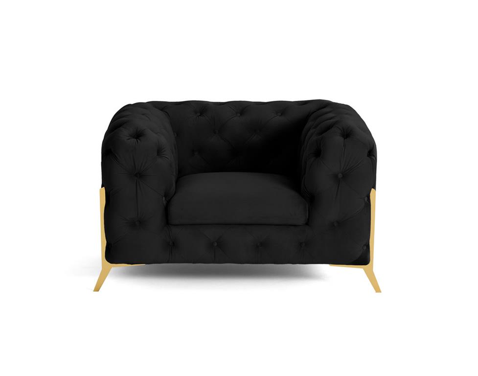 Fauteuil en velours noir