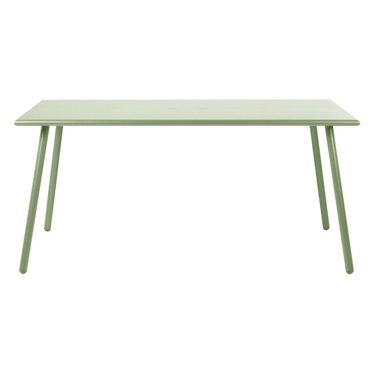 Table de jardin métal vert amande