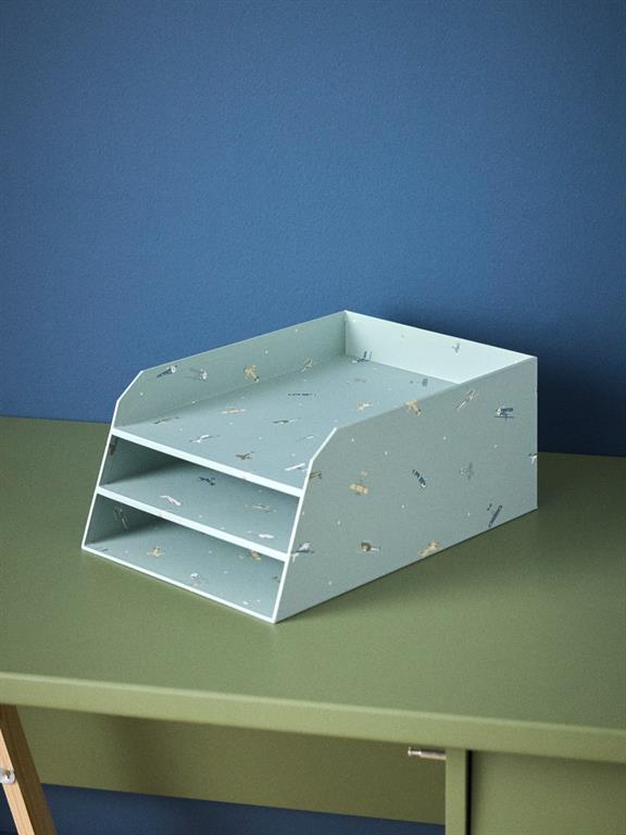 Corbeille à courrier en papier imprimé