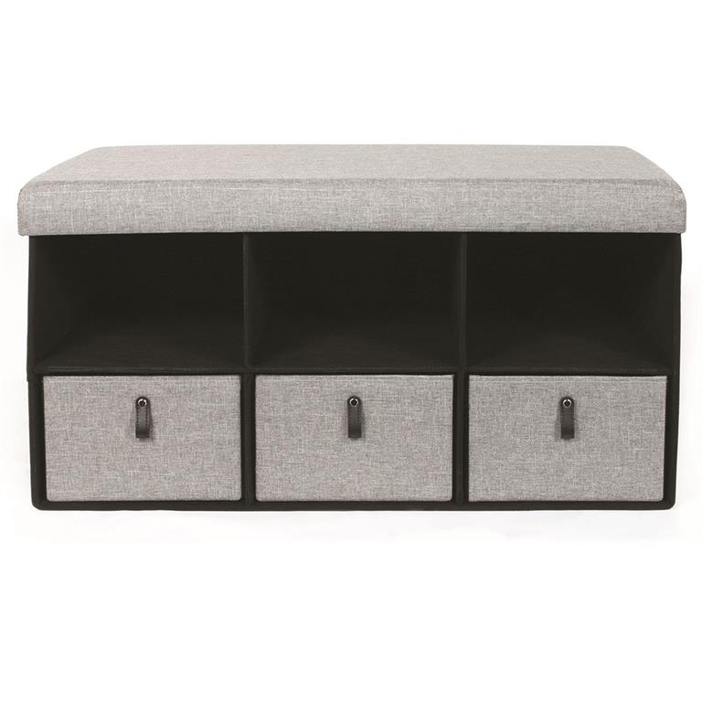 Banc d'entrée pliable rangements scandi l