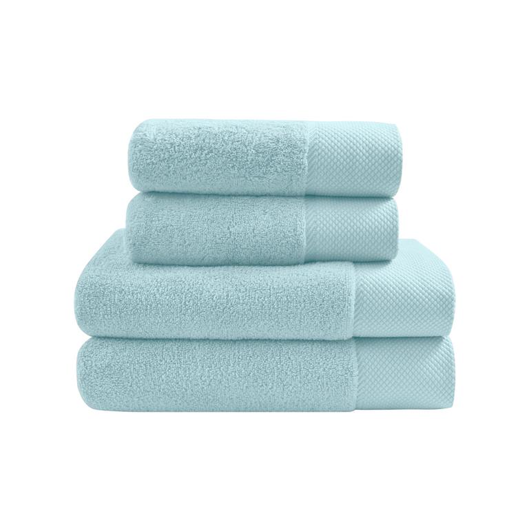 Ensemble de bain 4 pièces en coton peigné Zéro Twist Bleu Arctic