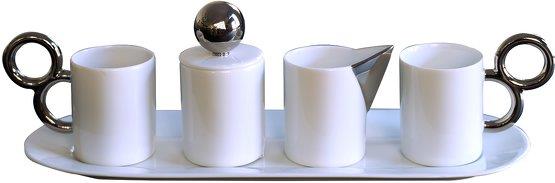 Service à café en platine Maniériste - Extranorm