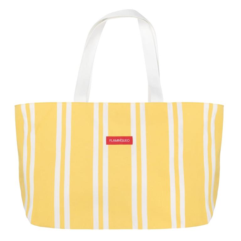 Sac de voyage polyester rayures jaune