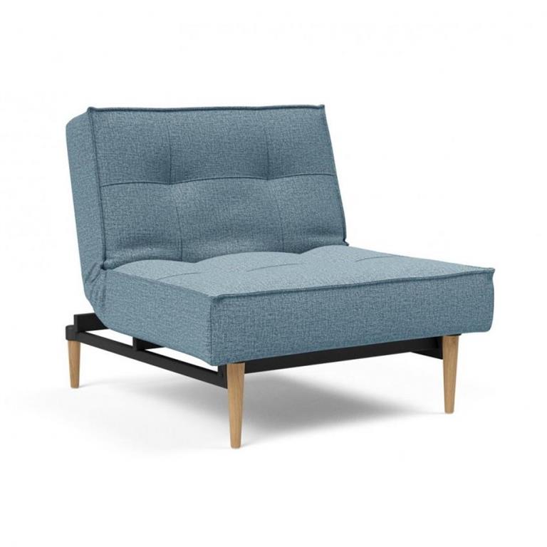 INNOVATION LIVING Fauteuil SPLITBACK STYLETTO convertible lit 90*115 cm pieds chêne